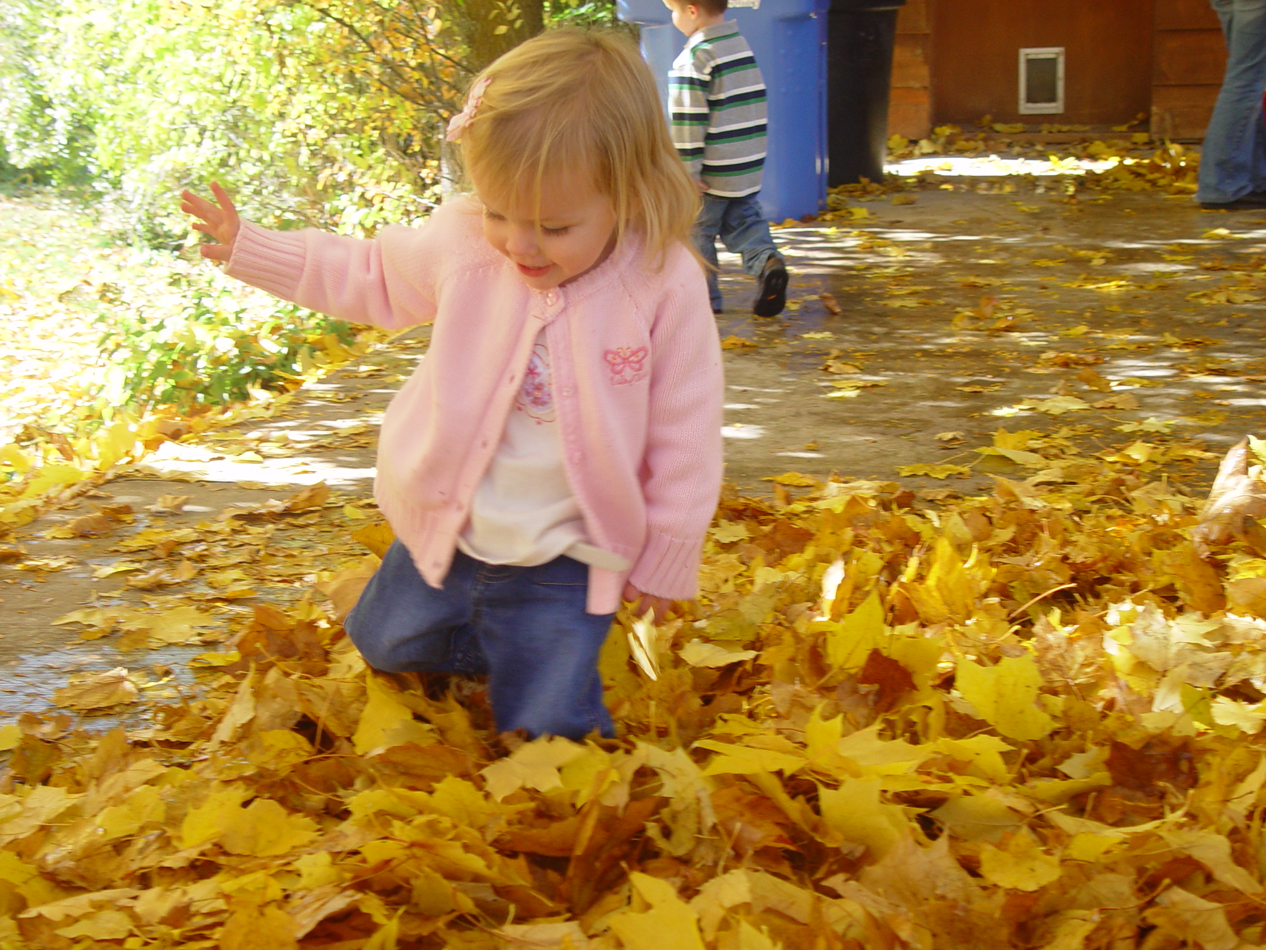 Playing in the Leaves, The Pumpkin Walk (North Logan, Utah)