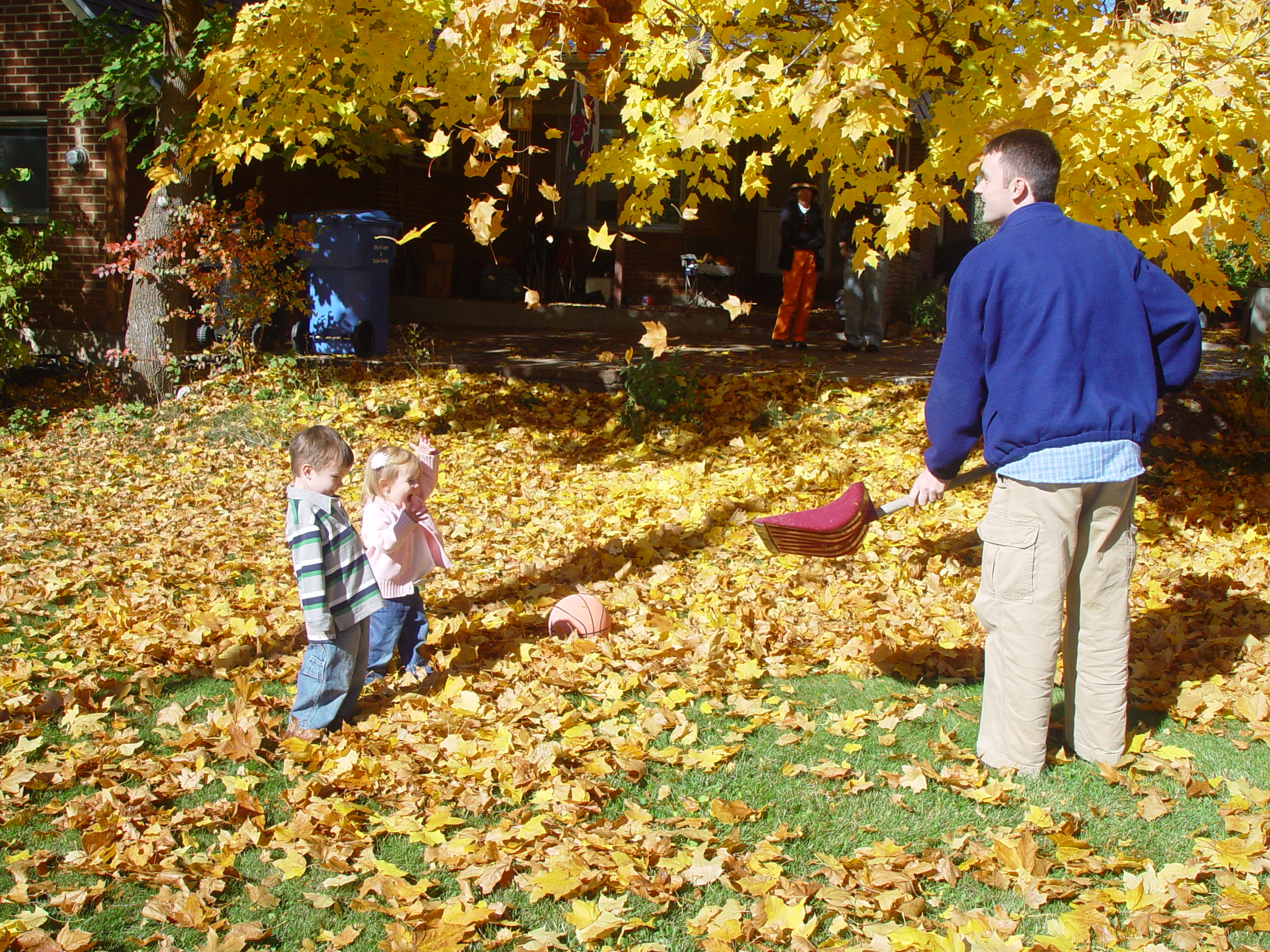 Playing in the Leaves, The Pumpkin Walk (North Logan, Utah)