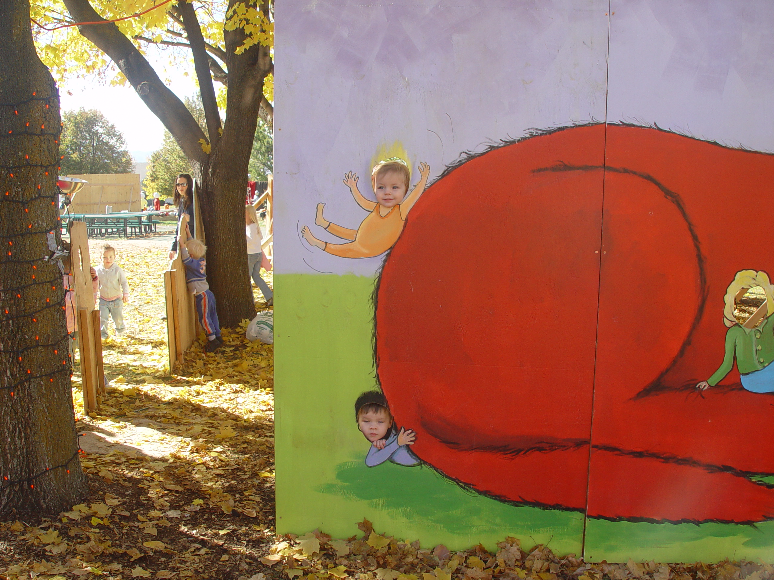 Playing in the Leaves, The Pumpkin Walk (North Logan, Utah)