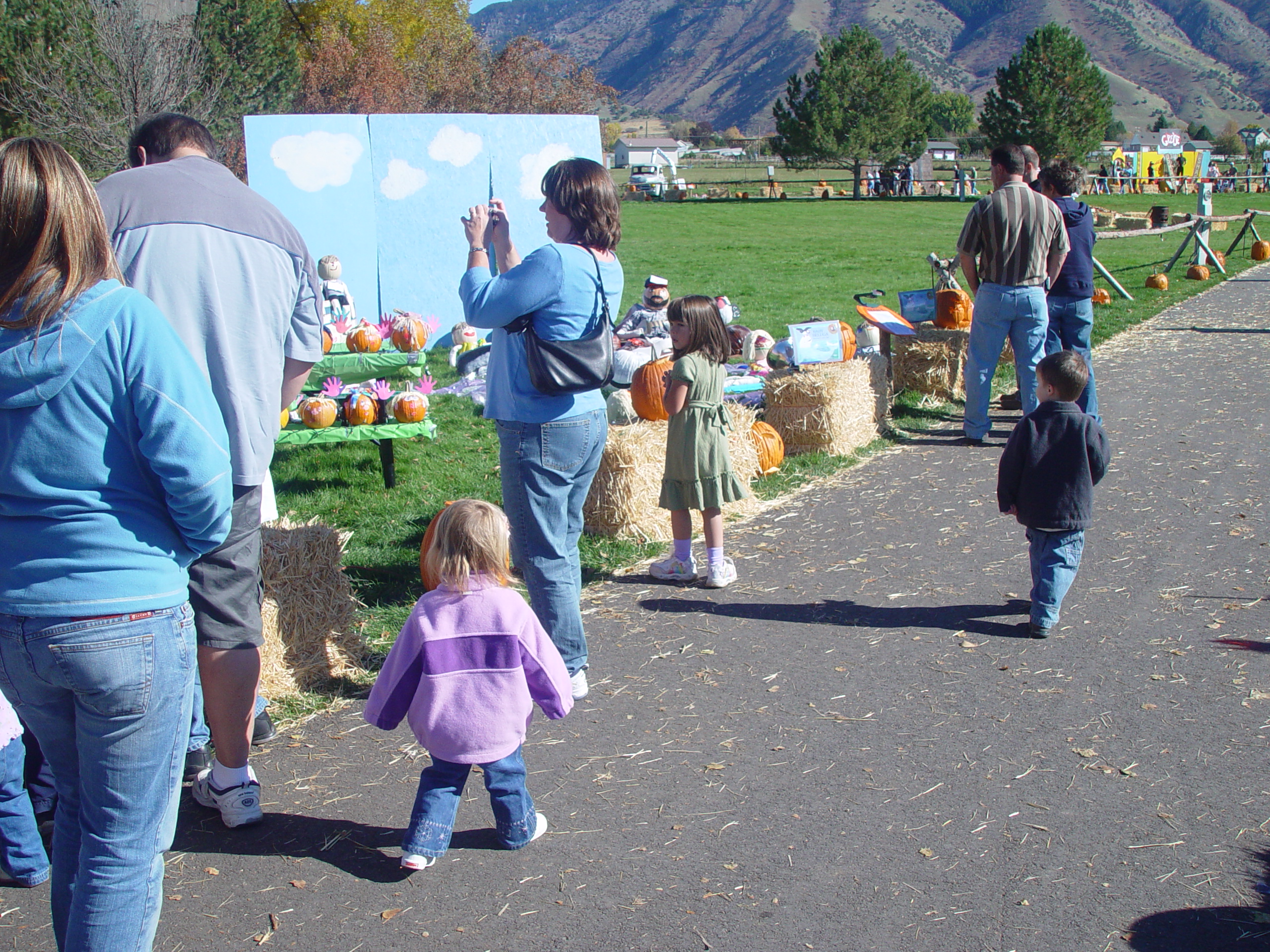 Playing in the Leaves, The Pumpkin Walk (North Logan, Utah)
