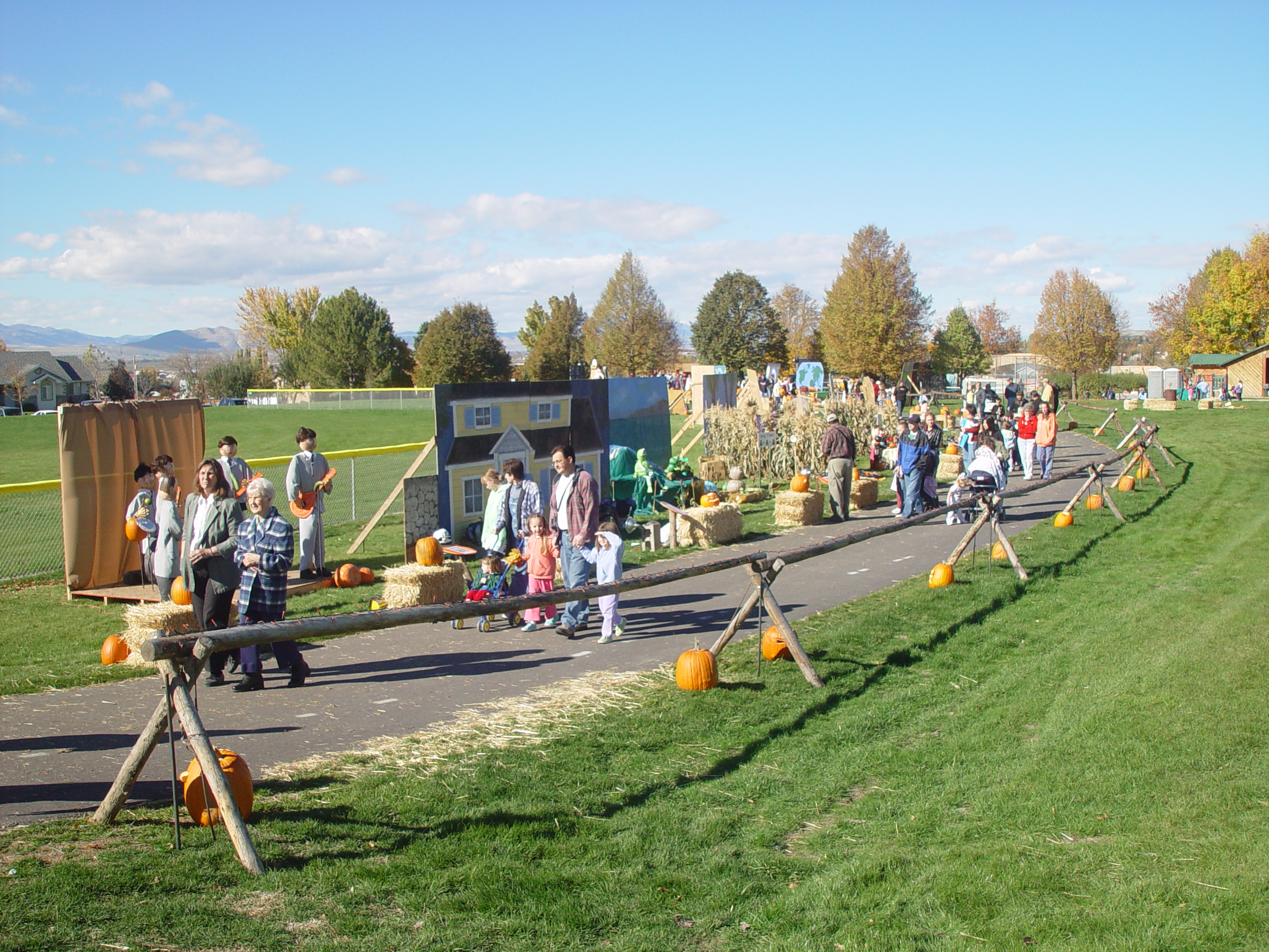 Playing in the Leaves, The Pumpkin Walk (North Logan, Utah)