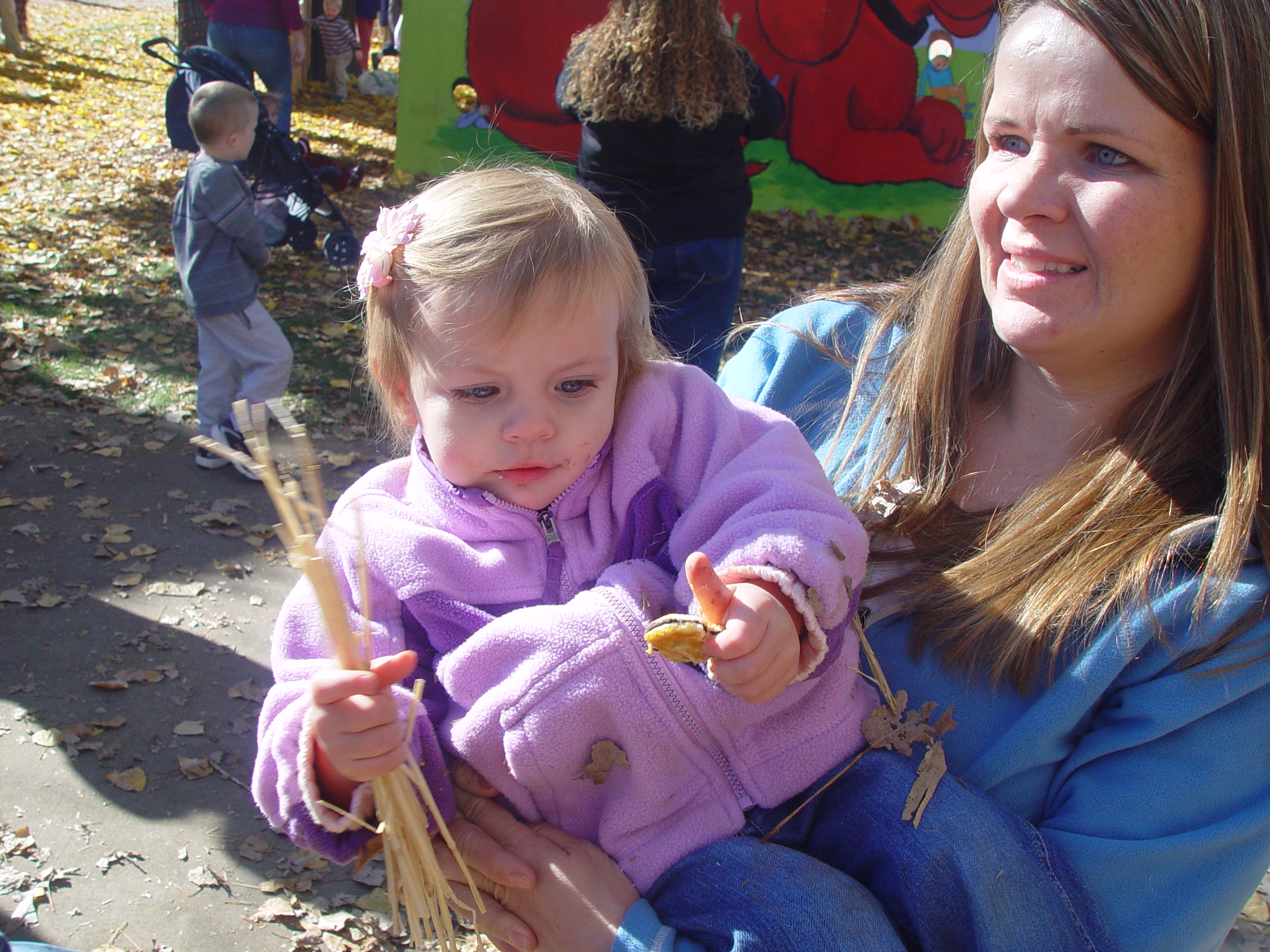 Playing in the Leaves, The Pumpkin Walk (North Logan, Utah)