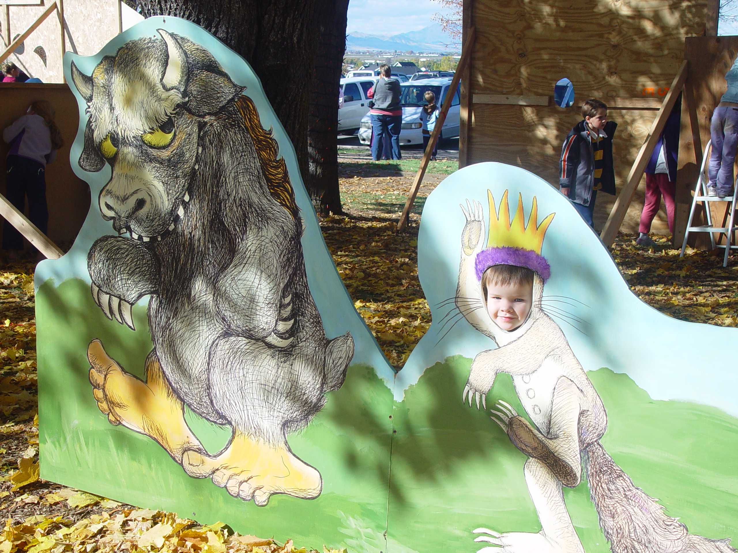 Playing in the Leaves, The Pumpkin Walk (North Logan, Utah)