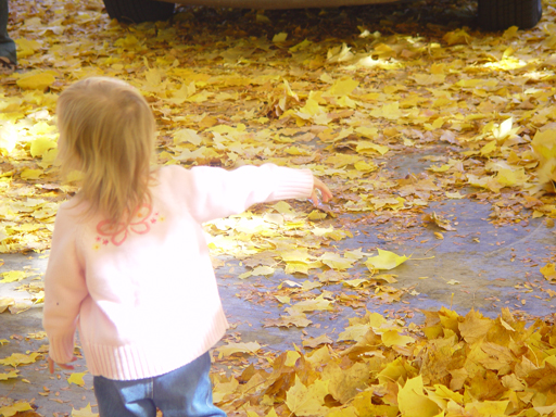 Playing in the Leaves, The Pumpkin Walk (North Logan, Utah)