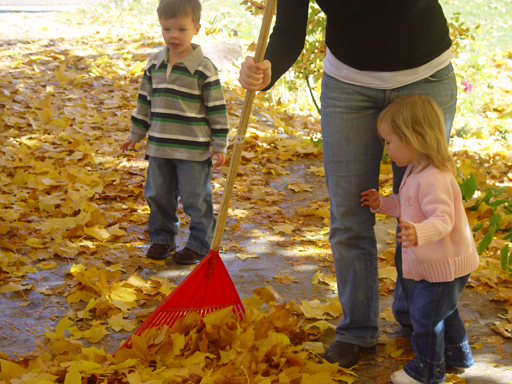 Playing in the Leaves, The Pumpkin Walk (North Logan, Utah)