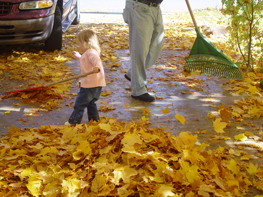 Playing in the Leaves, The Pumpkin Walk (North Logan, Utah)