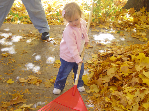 Playing in the Leaves, The Pumpkin Walk (North Logan, Utah)