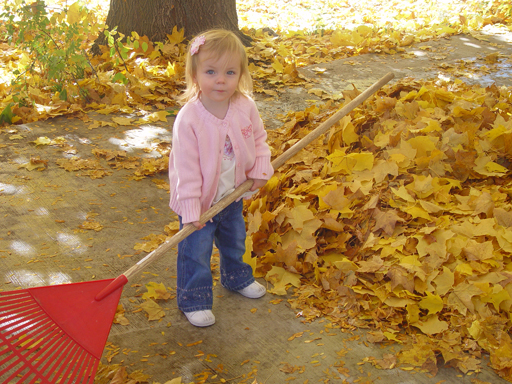 Playing in the Leaves, The Pumpkin Walk (North Logan, Utah)