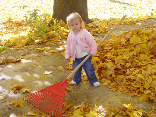 Playing in the Leaves, The Pumpkin Walk (North Logan, Utah)