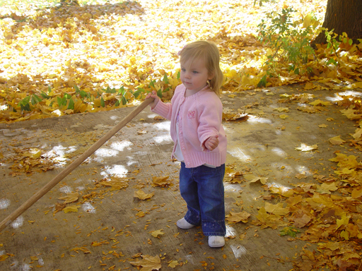 Playing in the Leaves, The Pumpkin Walk (North Logan, Utah)