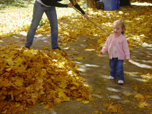 Playing in the Leaves, The Pumpkin Walk (North Logan, Utah)