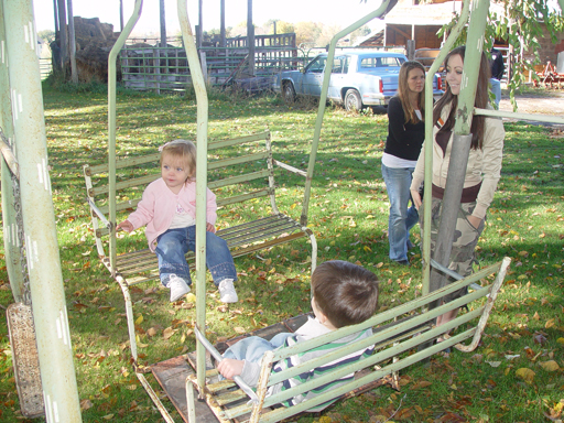 Playing in the Leaves, The Pumpkin Walk (North Logan, Utah)