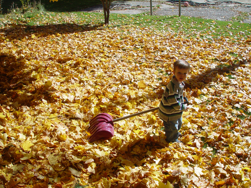 Playing in the Leaves, The Pumpkin Walk (North Logan, Utah)