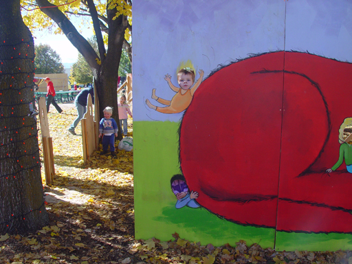 Playing in the Leaves, The Pumpkin Walk (North Logan, Utah)