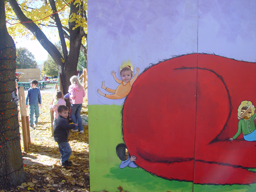 Playing in the Leaves, The Pumpkin Walk (North Logan, Utah)