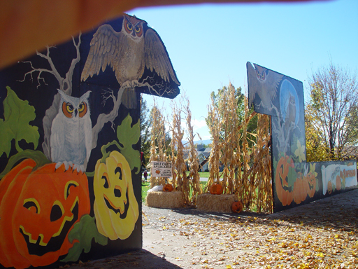 Playing in the Leaves, The Pumpkin Walk (North Logan, Utah)