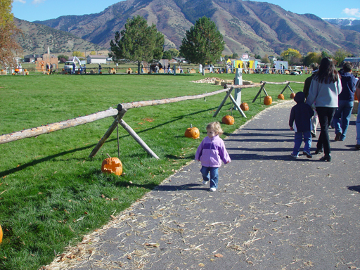 Playing in the Leaves, The Pumpkin Walk (North Logan, Utah)