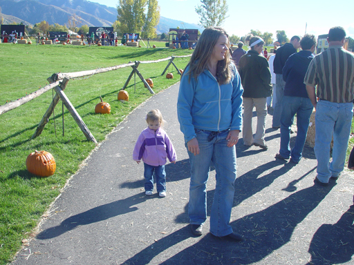 Playing in the Leaves, The Pumpkin Walk (North Logan, Utah)