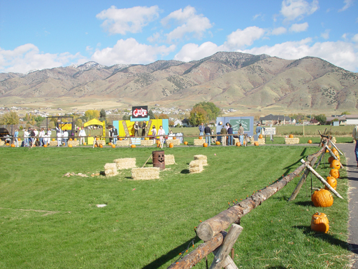 Playing in the Leaves, The Pumpkin Walk (North Logan, Utah)