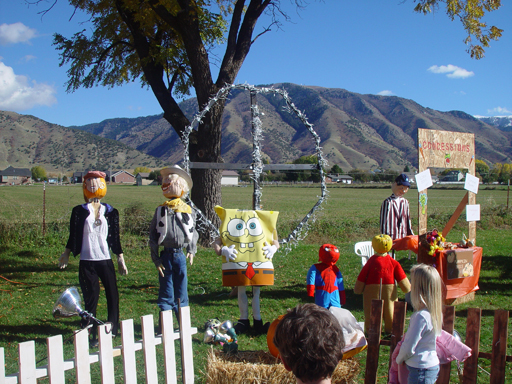 Playing in the Leaves, The Pumpkin Walk (North Logan, Utah)