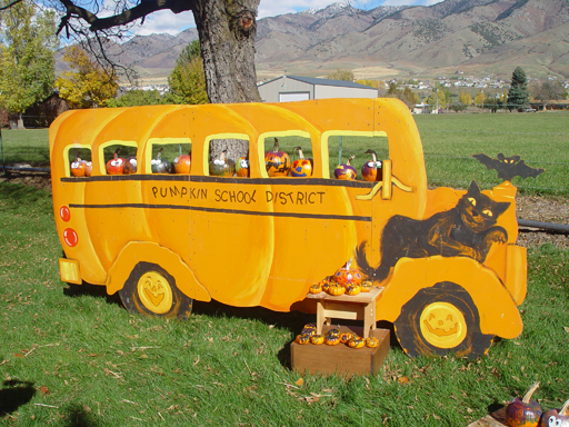 Playing in the Leaves, The Pumpkin Walk (North Logan, Utah)