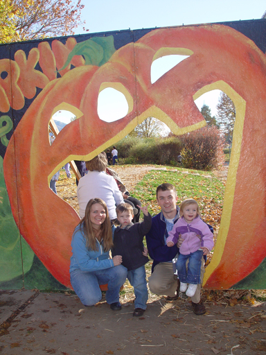 Playing in the Leaves, The Pumpkin Walk (North Logan, Utah)