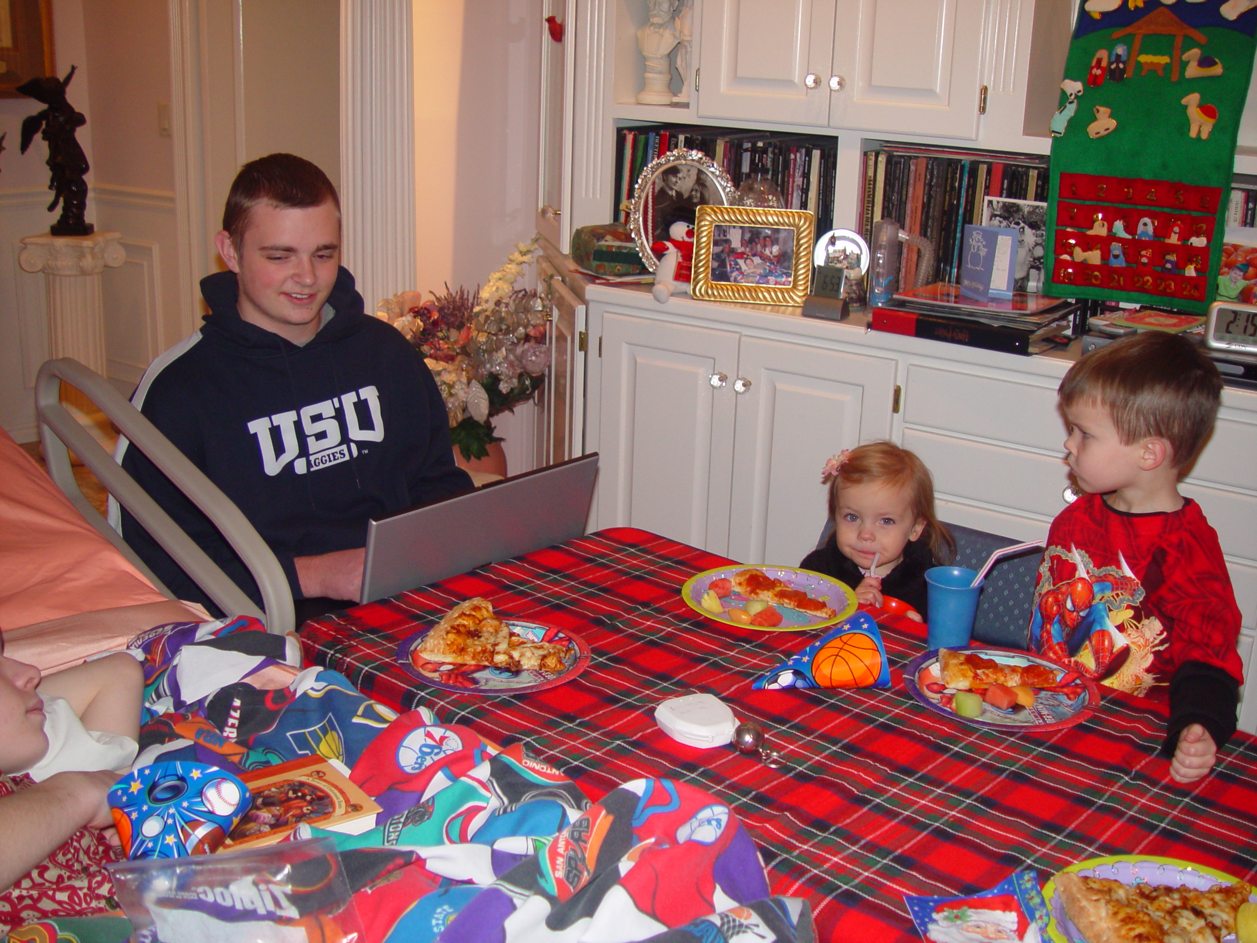 Christmas 2006 (Aggie Basketball, Winning a Lovesac, Aggie Blue Mint)