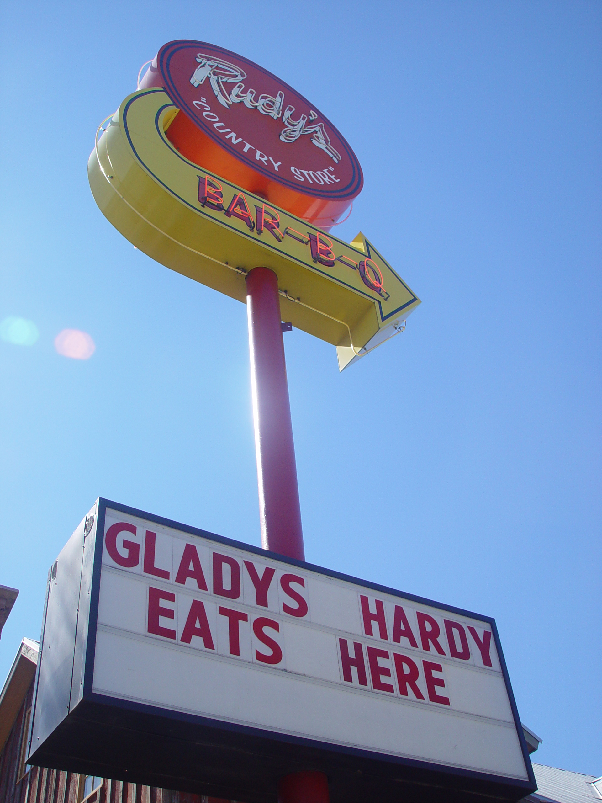 Gladys Hardy and Rudy's BBQ