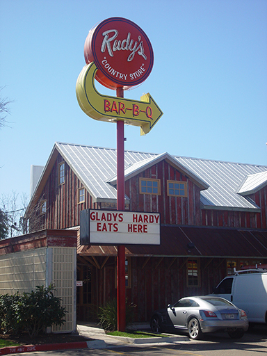 Gladys Hardy and Rudy's BBQ