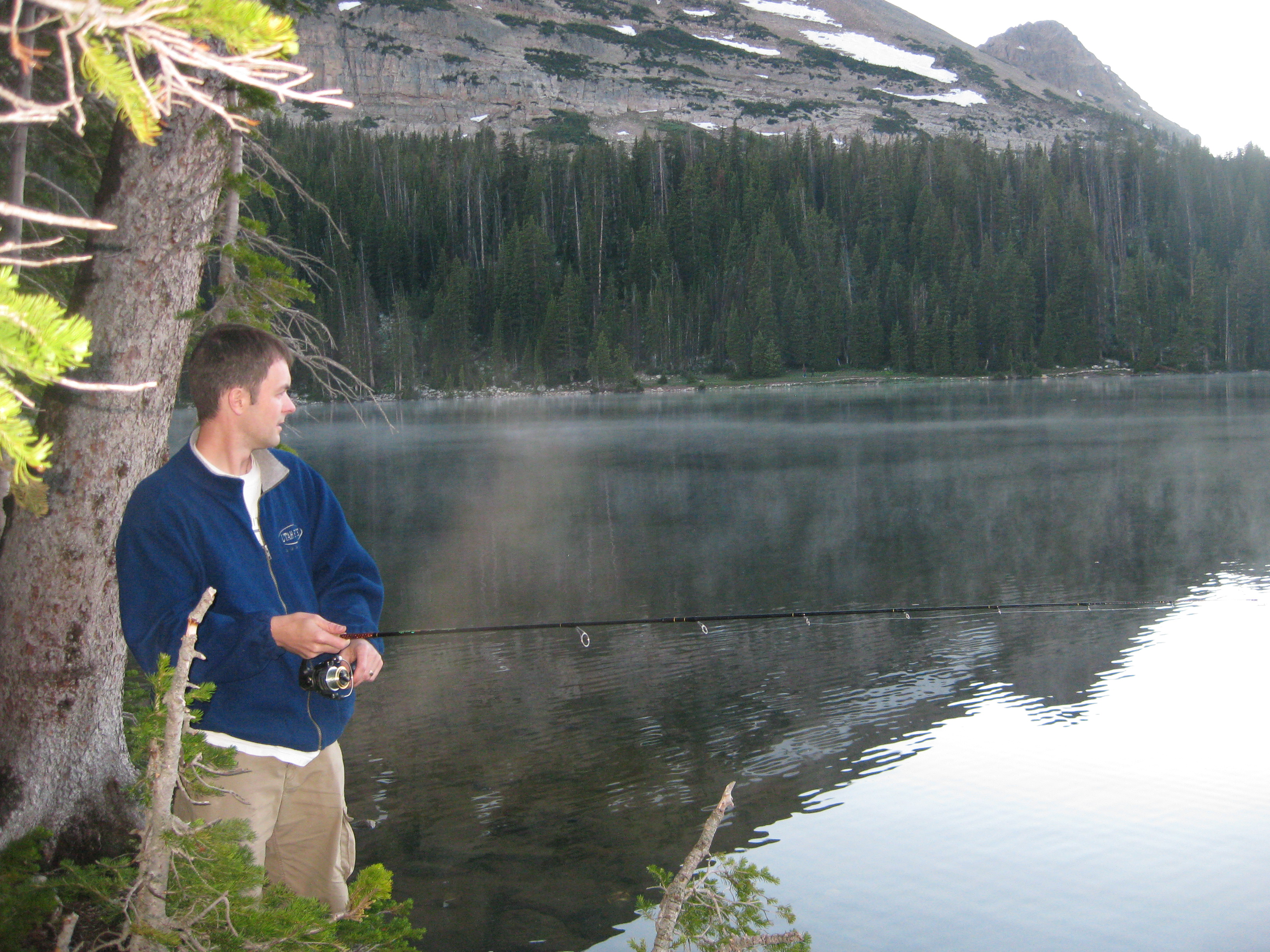 2010 July 4th Vacation - Day 7 - Vernal, Utah, Dinosaur, Colorado, Dinosaur National Park, Zack's 1st Fish, Mirror Lake, Utah