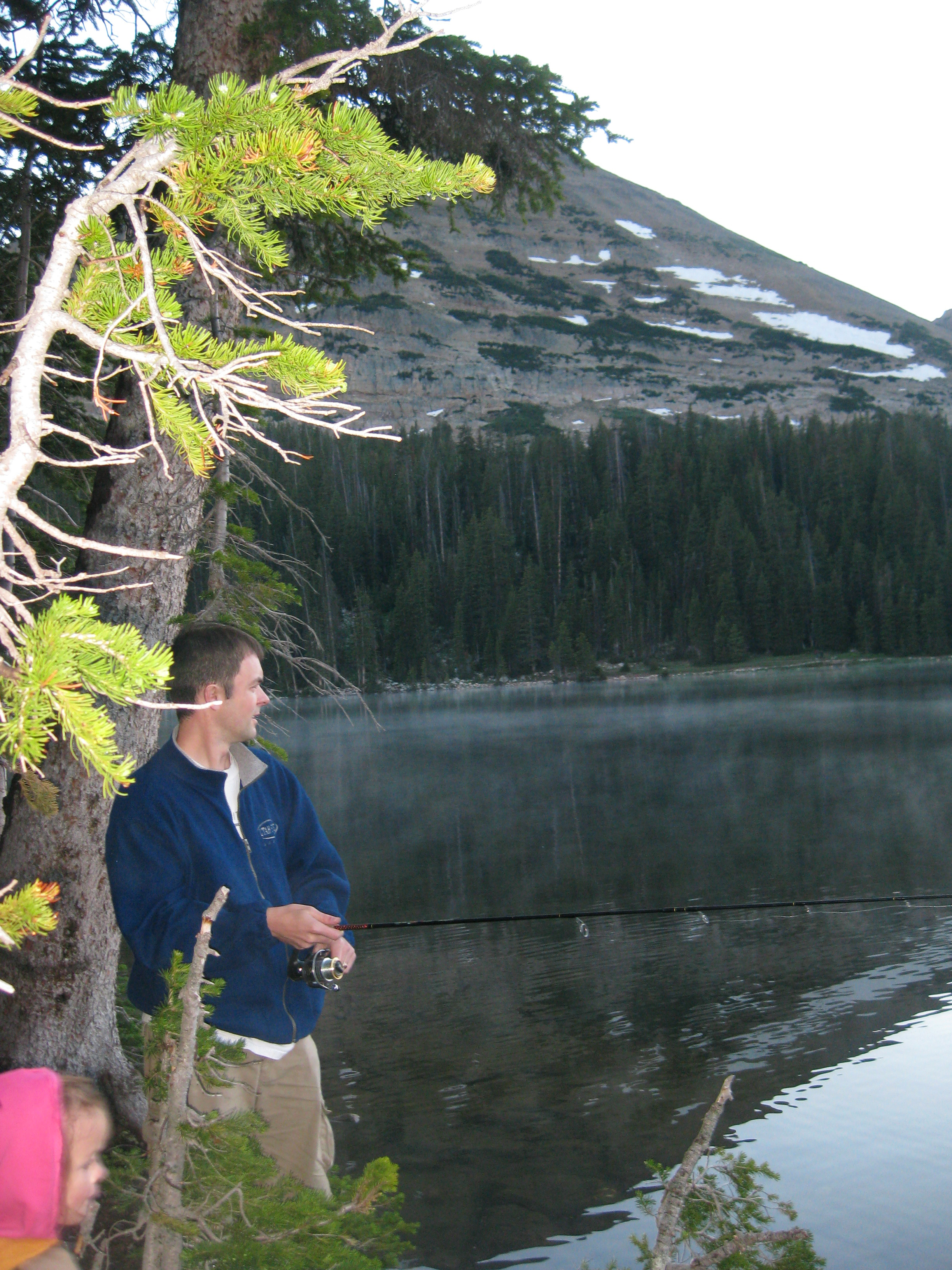 2010 July 4th Vacation - Day 7 - Vernal, Utah, Dinosaur, Colorado, Dinosaur National Park, Zack's 1st Fish, Mirror Lake, Utah