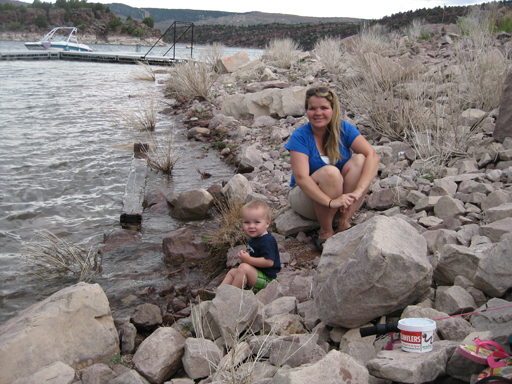 2010 July 4th Vacation - Day 6 - Flaming Gorge Dam, Fishing, McConkie Ranch Petroglyphs, Vernal, Utah