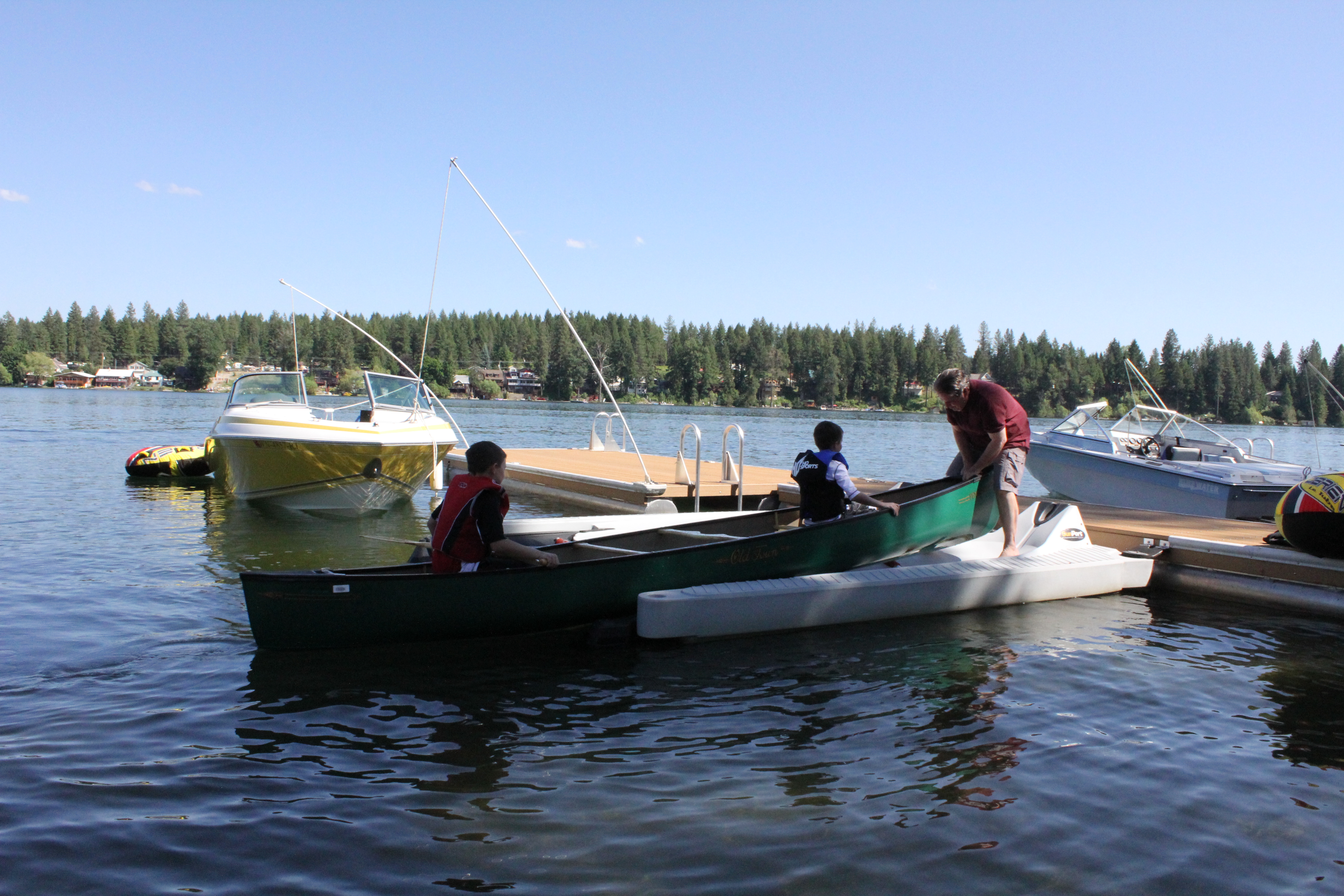 2011 July Break - Diamond Lake, Washington - Barbara's Cabin (Swimming, Boat Rides, Canoe, Ponderosa Pine Hike, Turtle, Indian Reservation Fireworks, Fishing)