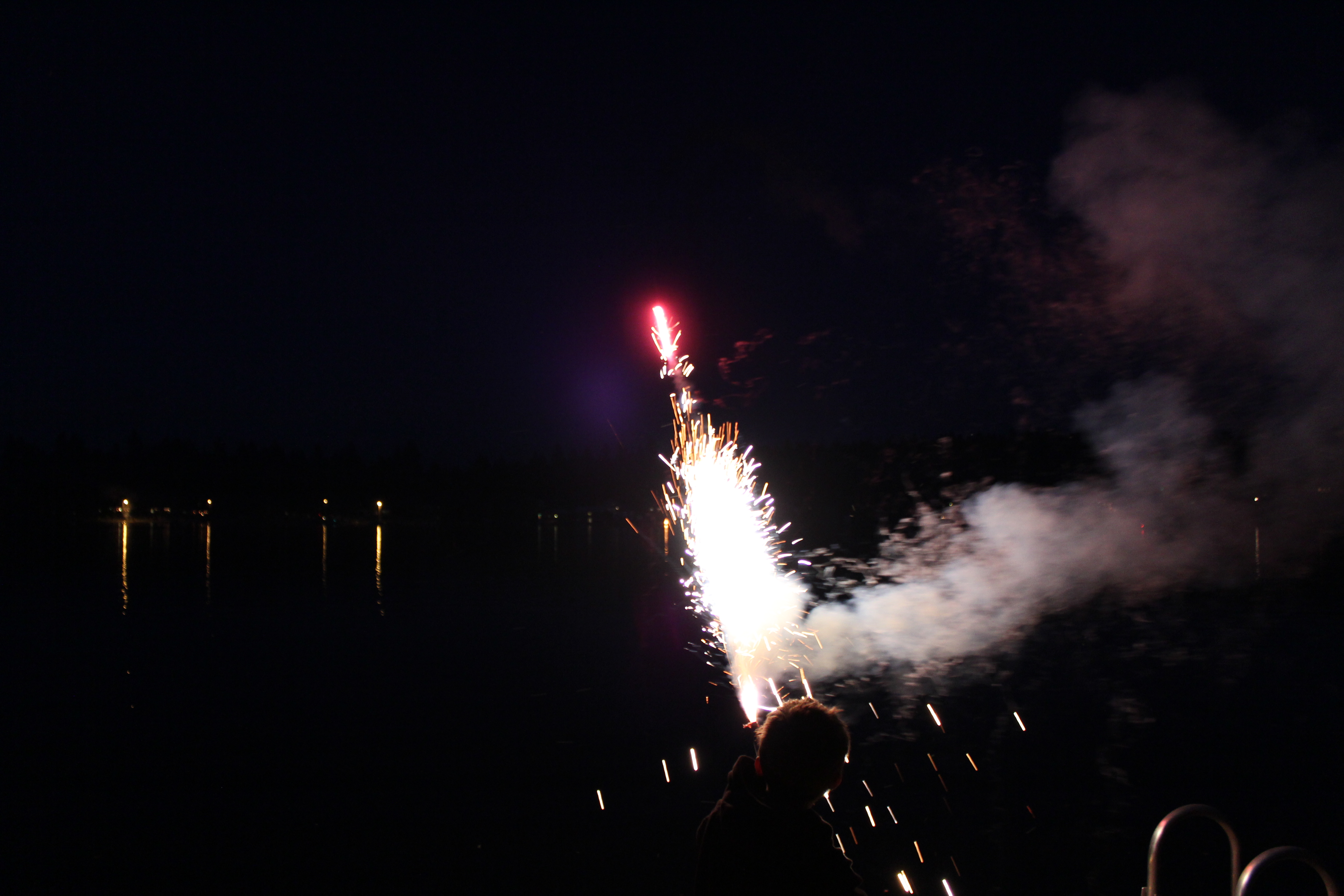 2011 July Break - Diamond Lake, Washington - Barbara's Cabin (Swimming, Boat Rides, Canoe, Ponderosa Pine Hike, Turtle, Indian Reservation Fireworks, Fishing)