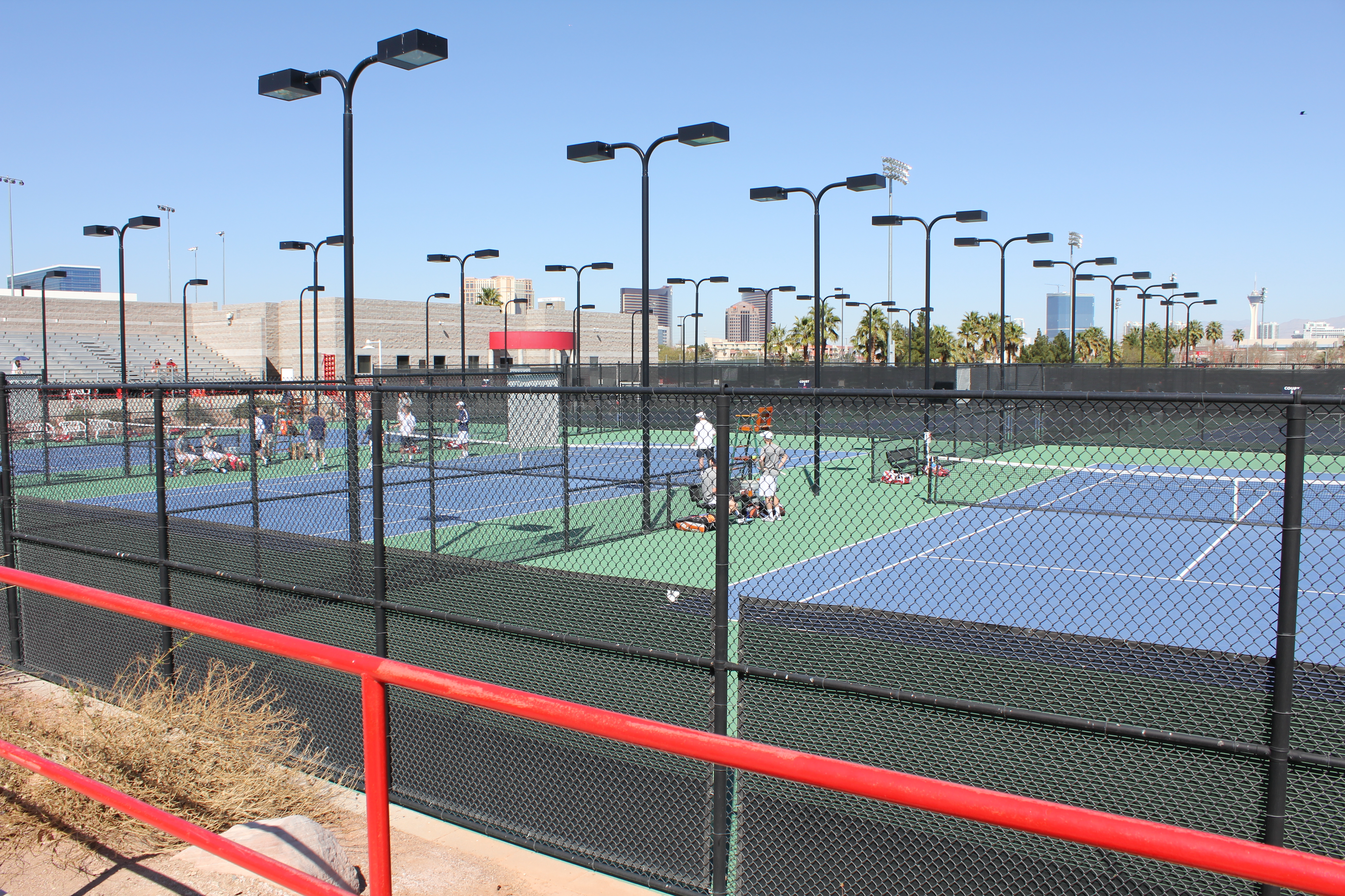 2012 Cabo Family Trip - Day 1 - Las Vegas (Nate Playing USU Tennis, Swimming)