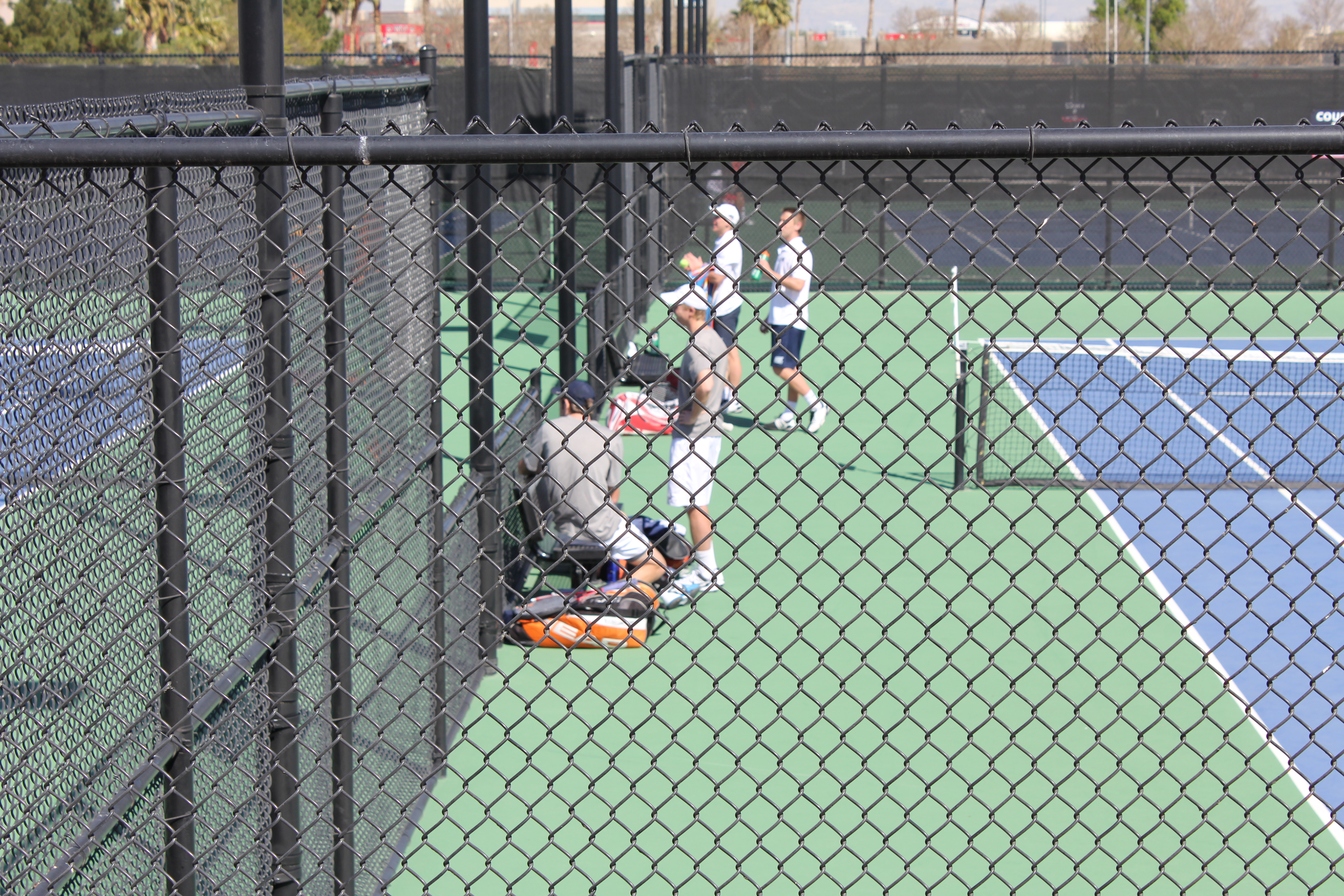 2012 Cabo Family Trip - Day 1 - Las Vegas (Nate Playing USU Tennis, Swimming)