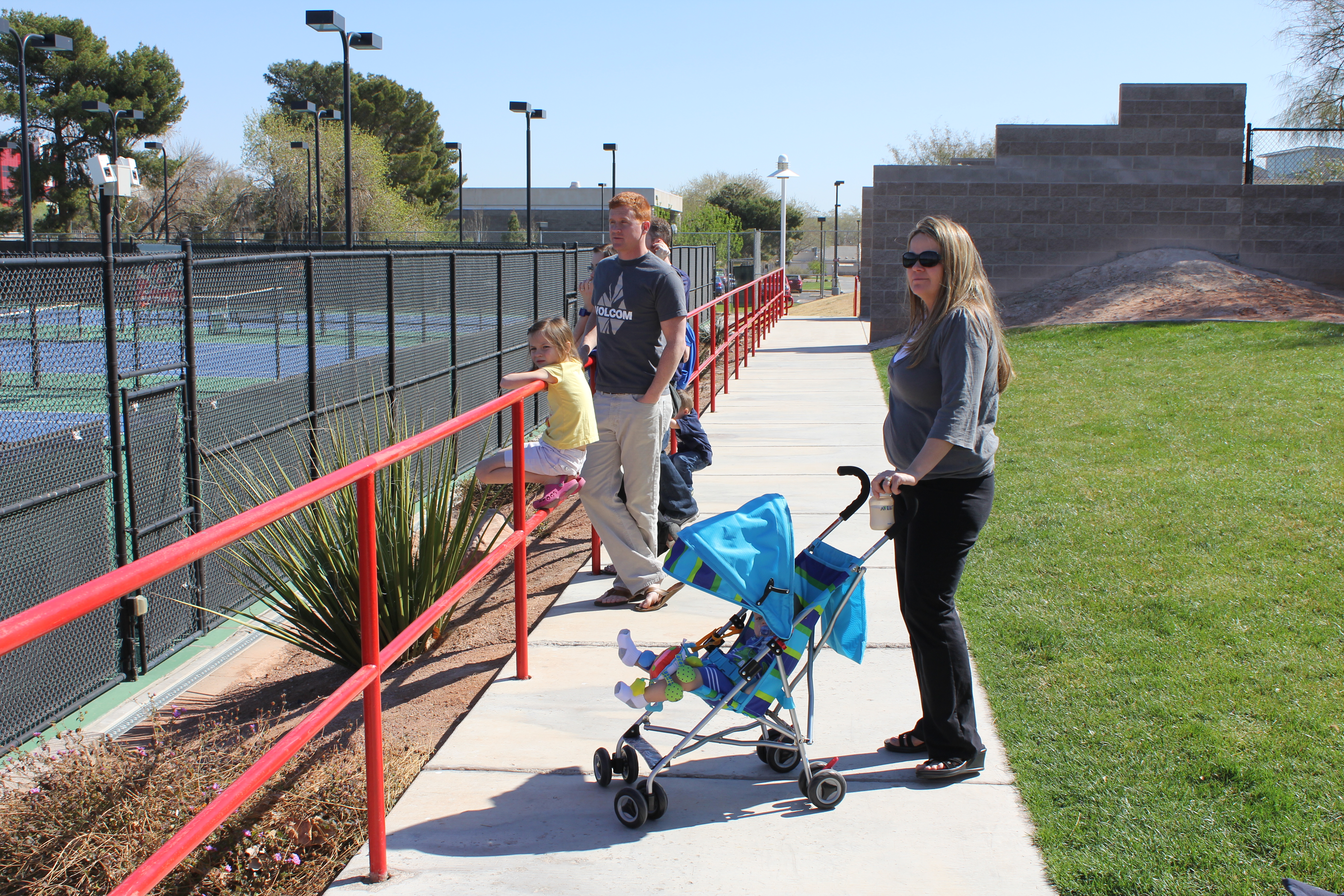 2012 Cabo Family Trip - Day 1 - Las Vegas (Nate Playing USU Tennis, Swimming)