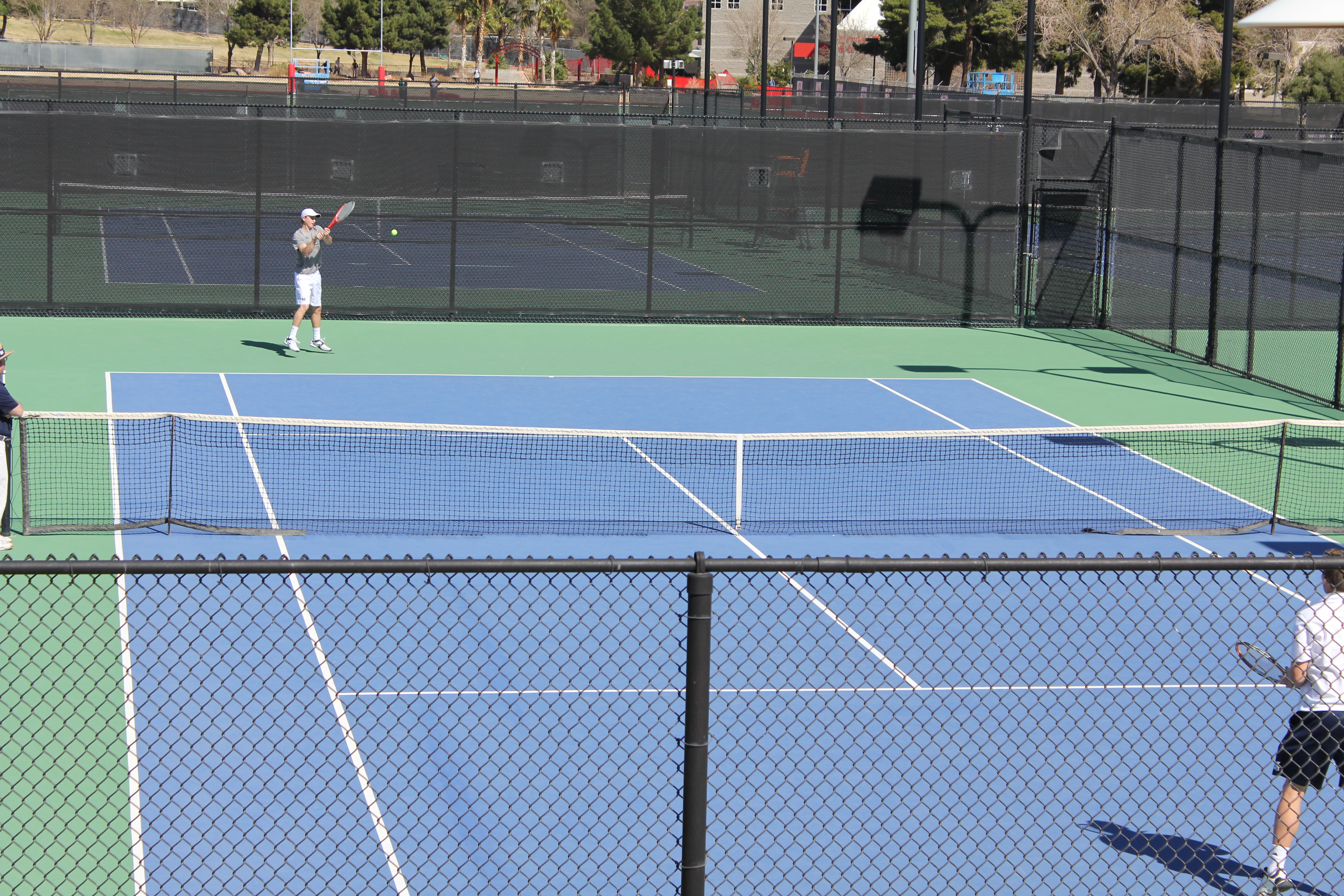 2012 Cabo Family Trip - Day 1 - Las Vegas (Nate Playing USU Tennis, Swimming)