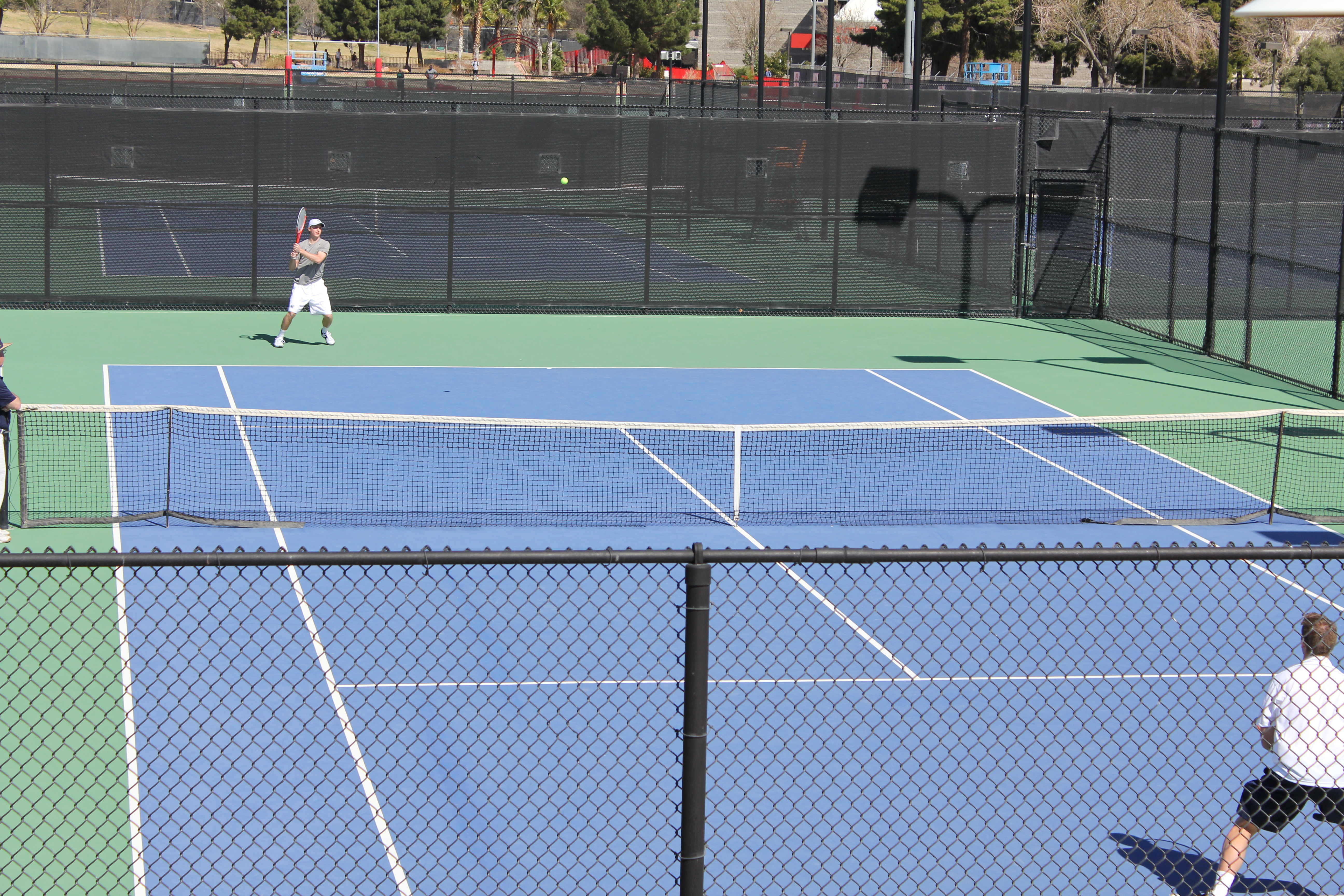 2012 Cabo Family Trip - Day 1 - Las Vegas (Nate Playing USU Tennis, Swimming)