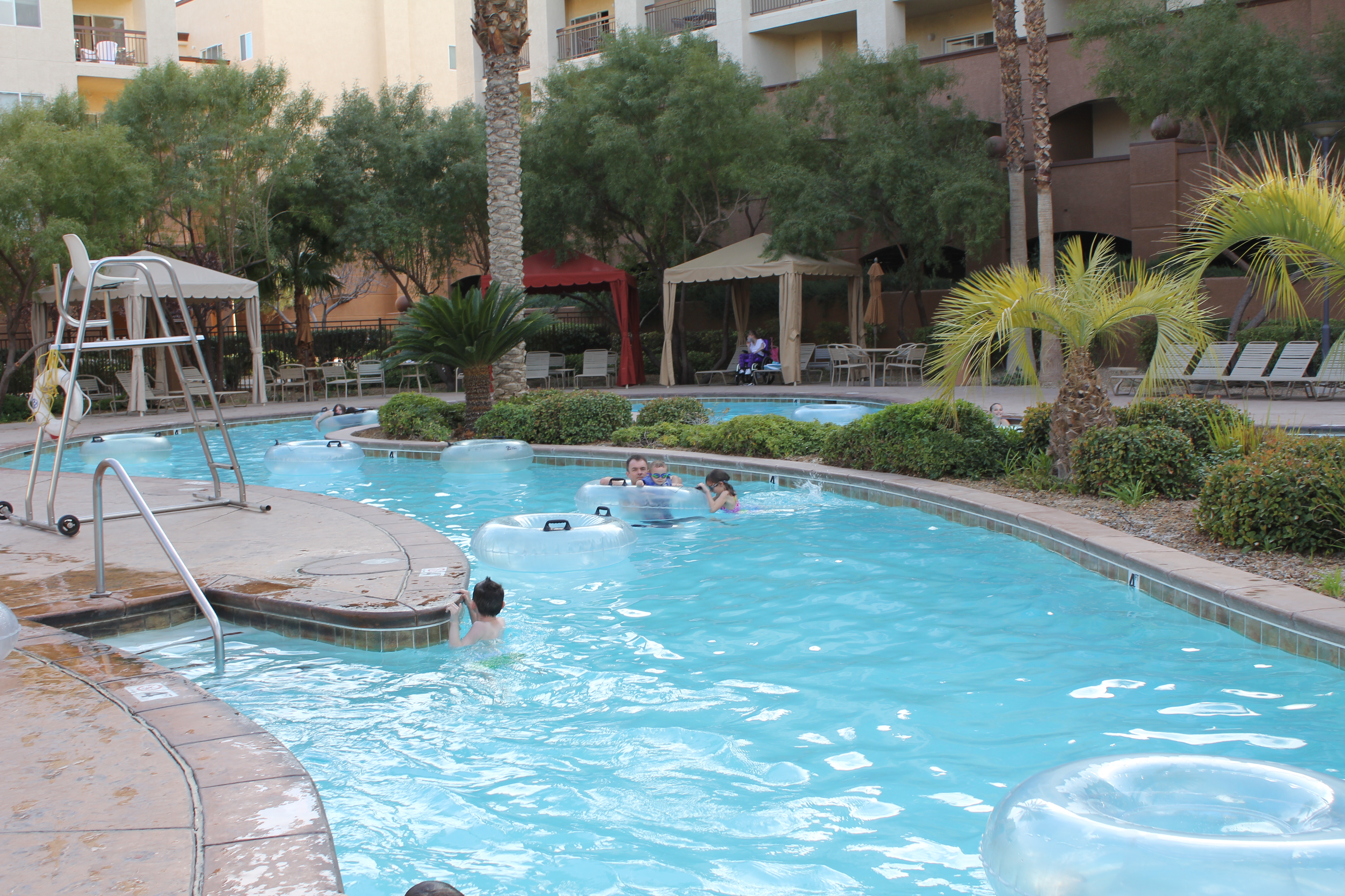 2012 Cabo Family Trip - Day 1 - Las Vegas (Nate Playing USU Tennis, Swimming)