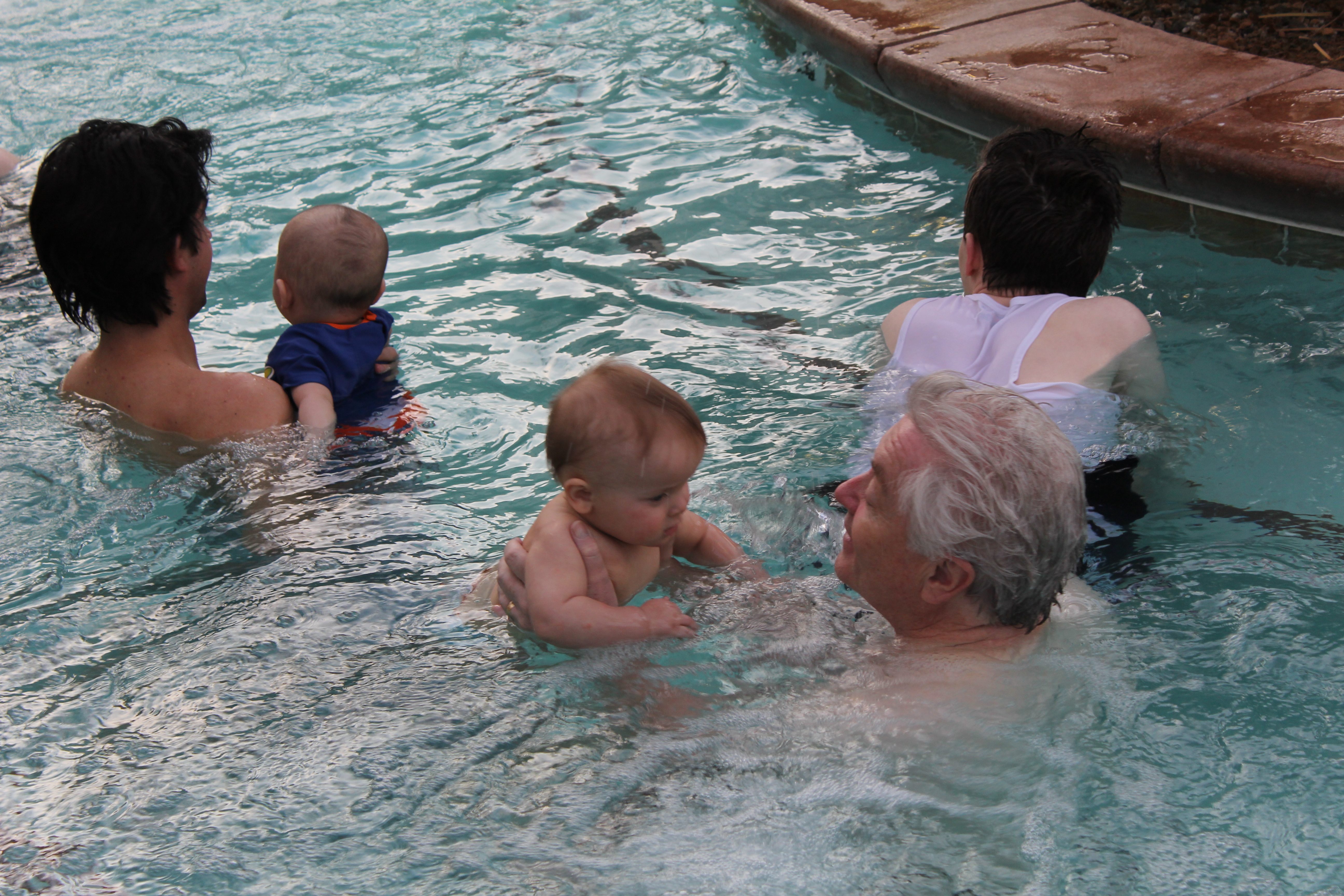 2012 Cabo Family Trip - Day 1 - Las Vegas (Nate Playing USU Tennis, Swimming)