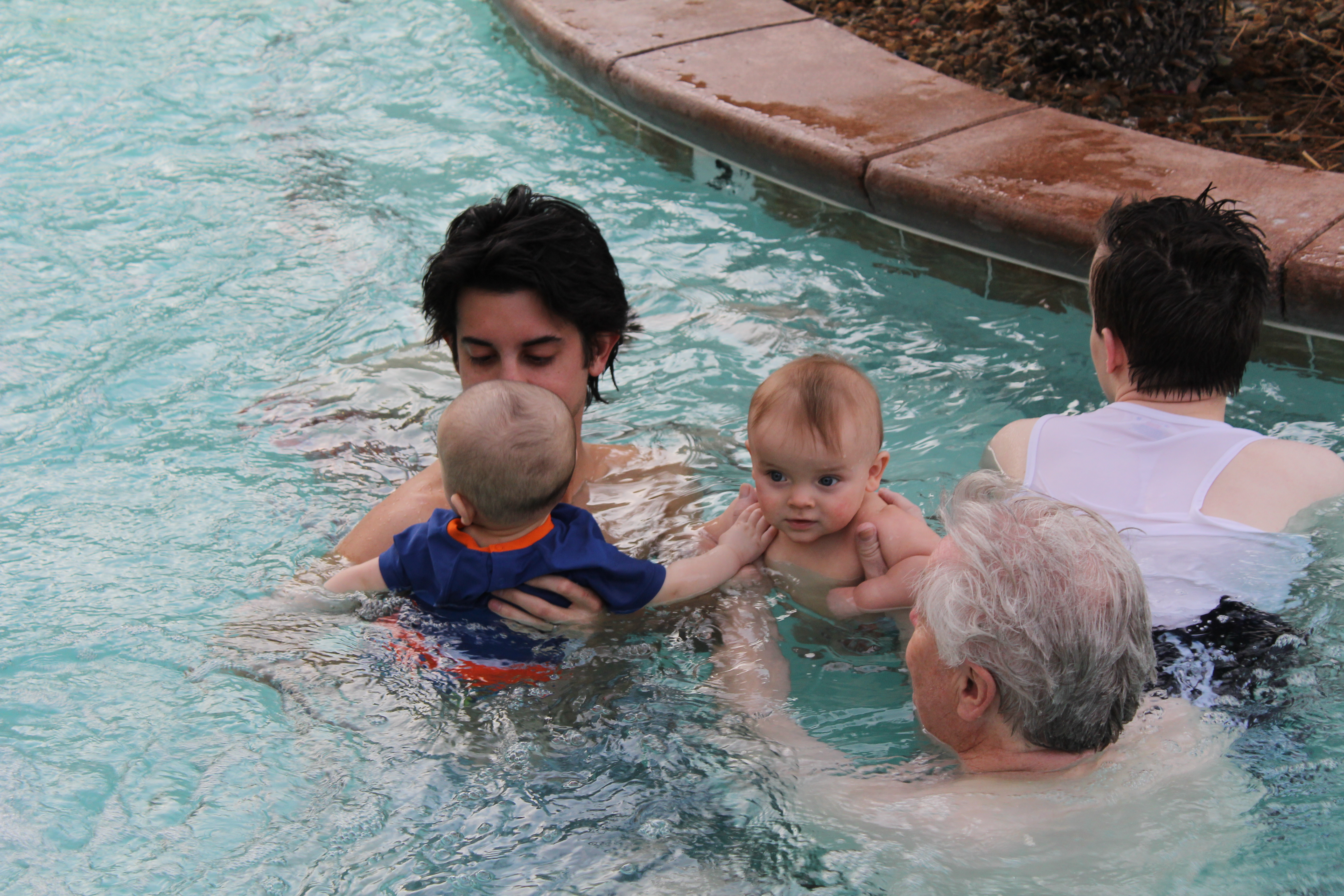 2012 Cabo Family Trip - Day 1 - Las Vegas (Nate Playing USU Tennis, Swimming)