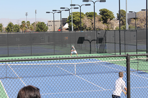 2012 Cabo Family Trip - Day 1 - Las Vegas (Nate Playing USU Tennis, Swimming)