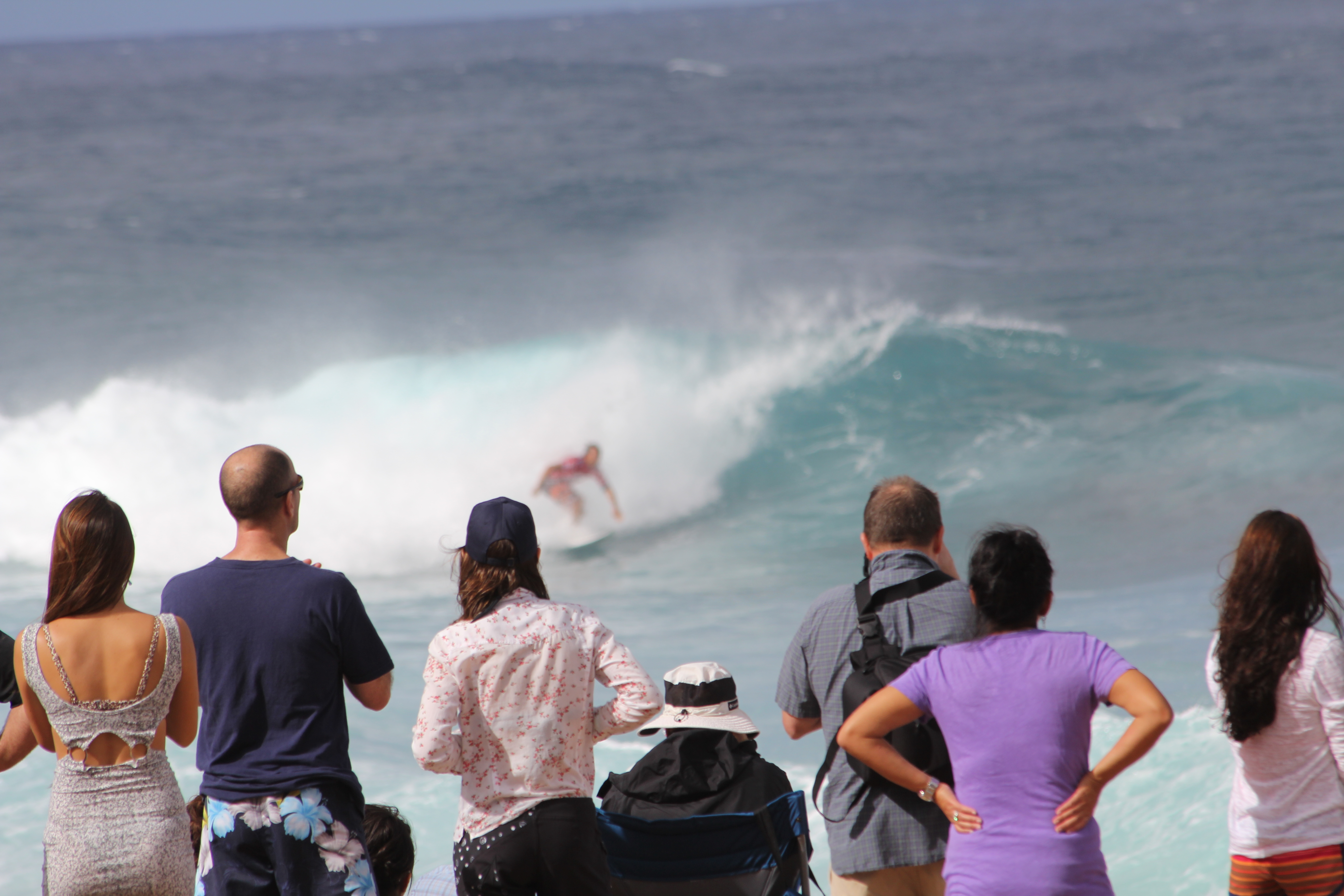 2012 Hawaii Family Trip - Day 3 (Billabong Pipe Masters Surfing Competition, McDonalds Taro Pie, Pearl Harbor Memorial, Diamond Head Crater Hike)