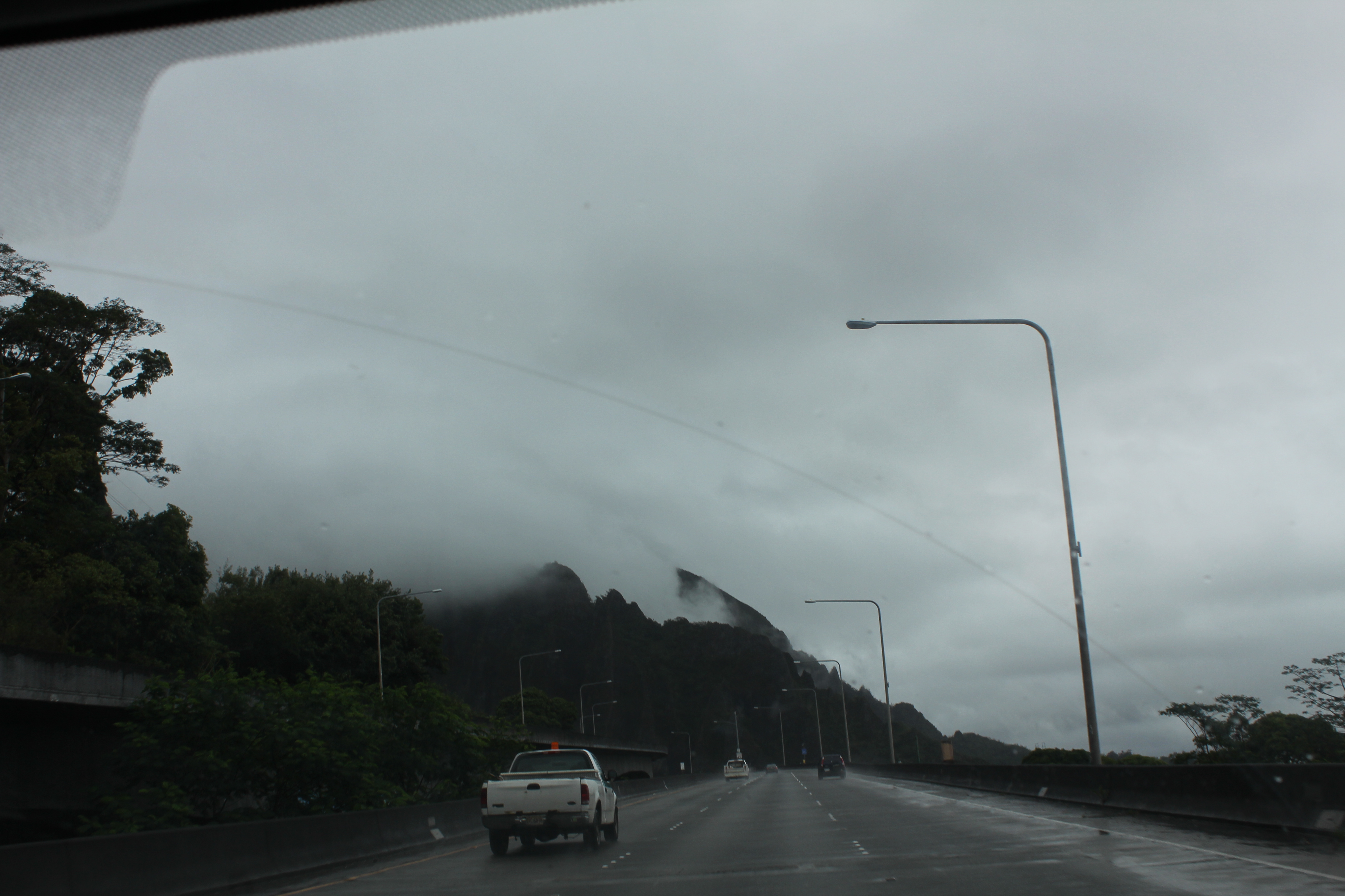 2012 Hawaii Family Trip - Day 6 (Nu'uanu Pali Lookout, Extreme Rainstorm)