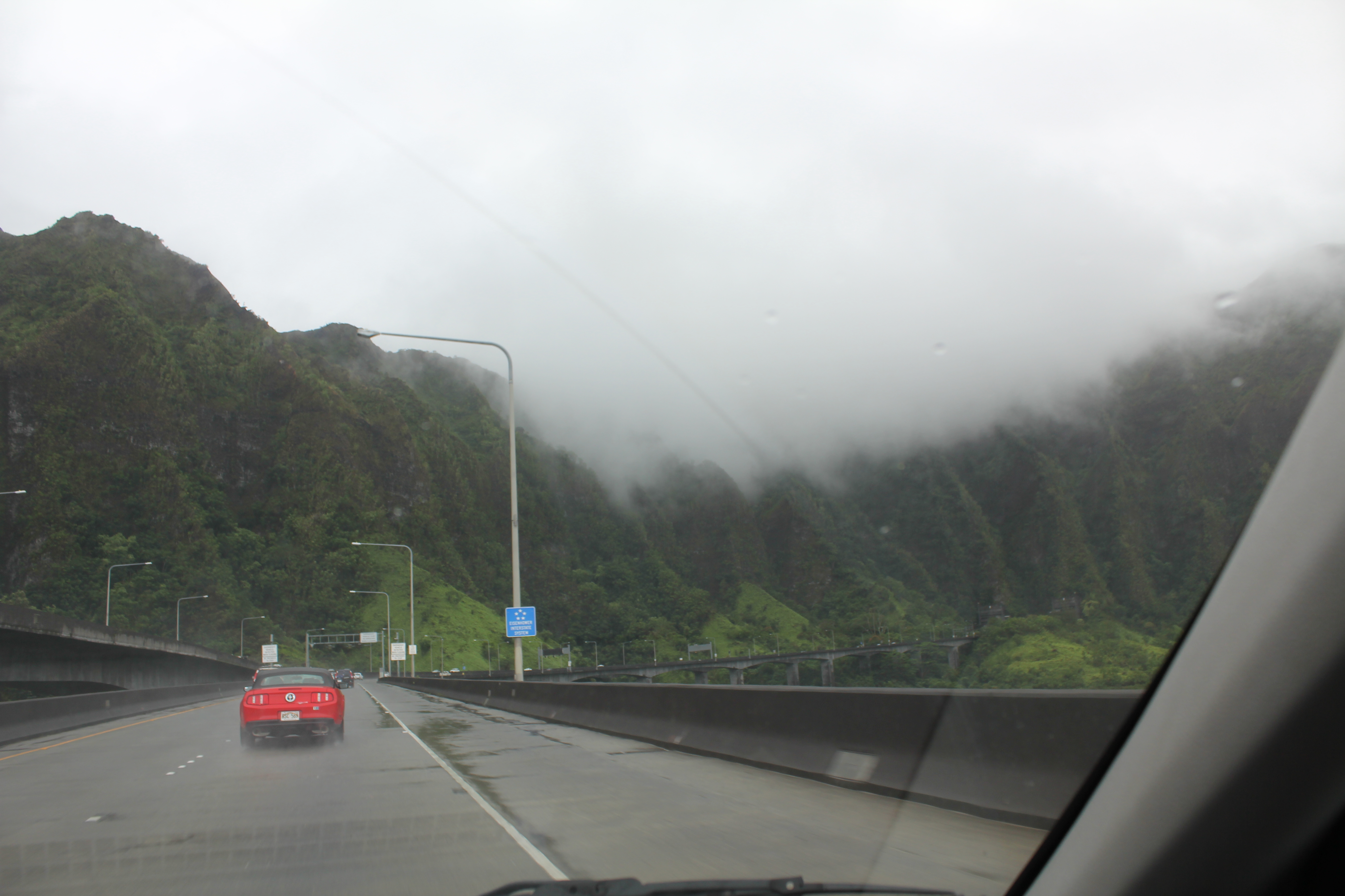 2012 Hawaii Family Trip - Day 6 (Nu'uanu Pali Lookout, Extreme Rainstorm)
