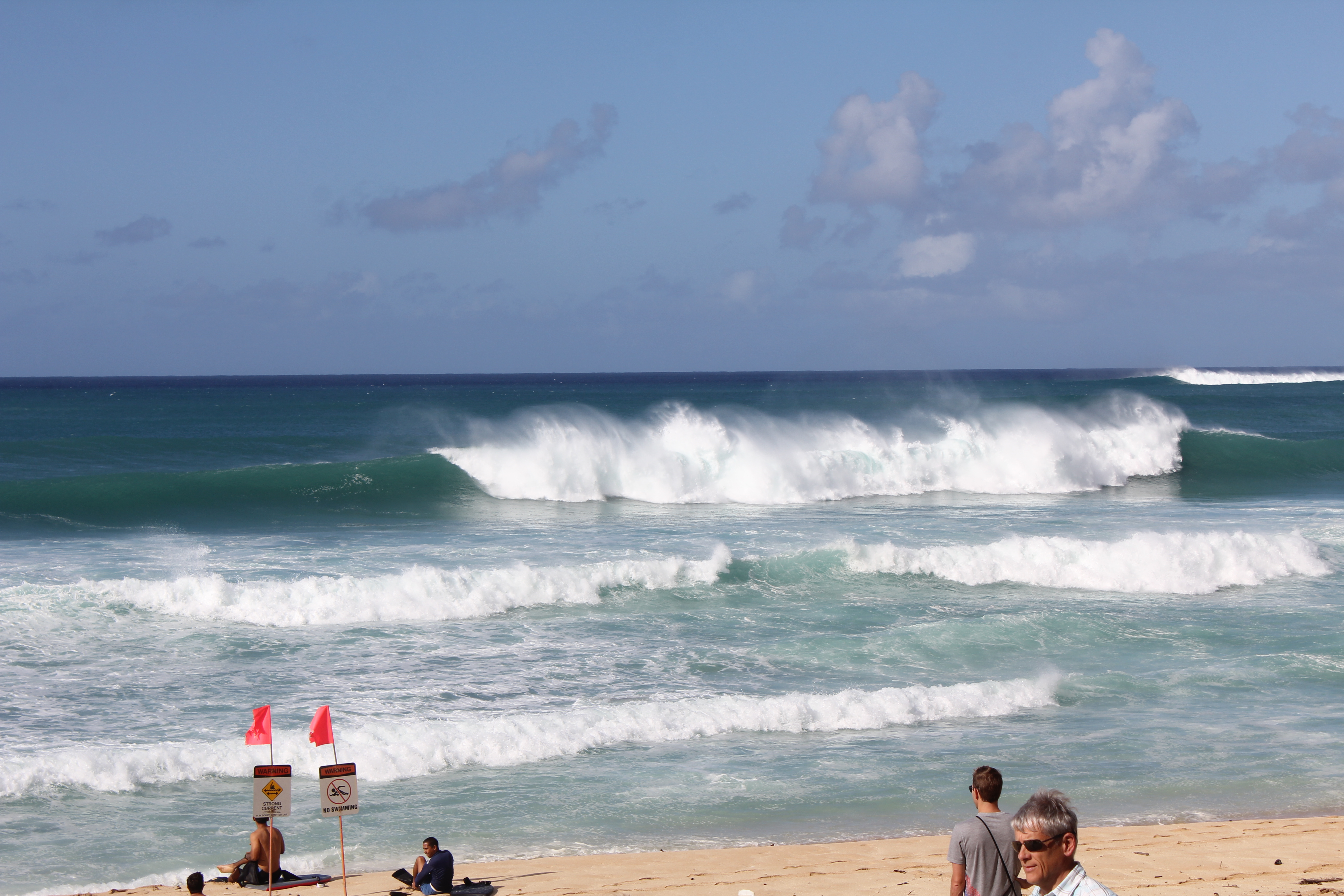 2012 Hawaii Family Trip - Day 11 (Seal, Ted's Bakery, Dole Plantation, Giant Waves, Sunset on Sunset Beach, Gecko)