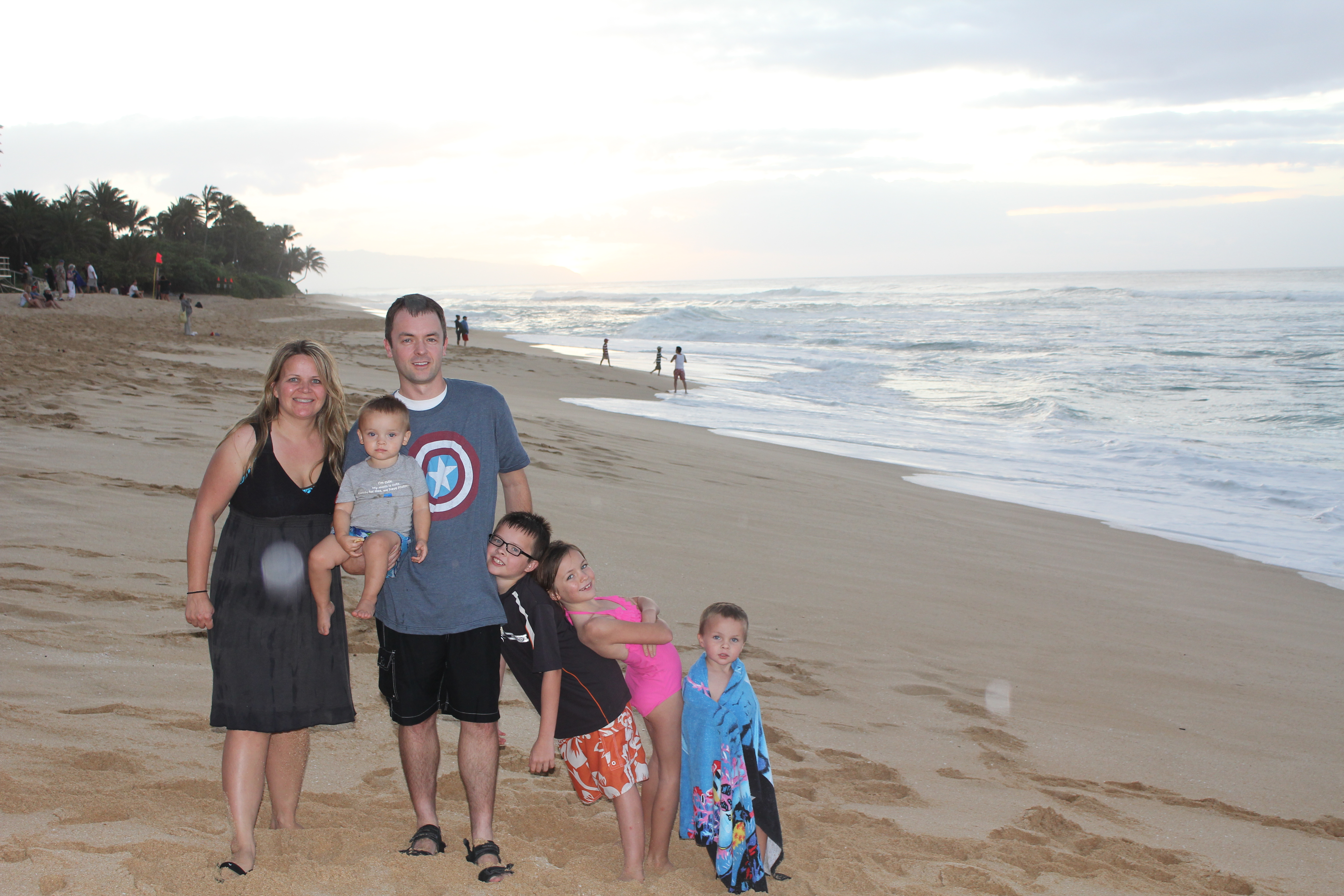 2012 Hawaii Family Trip - Day 11 (Seal, Ted's Bakery, Dole Plantation, Giant Waves, Sunset on Sunset Beach, Gecko)