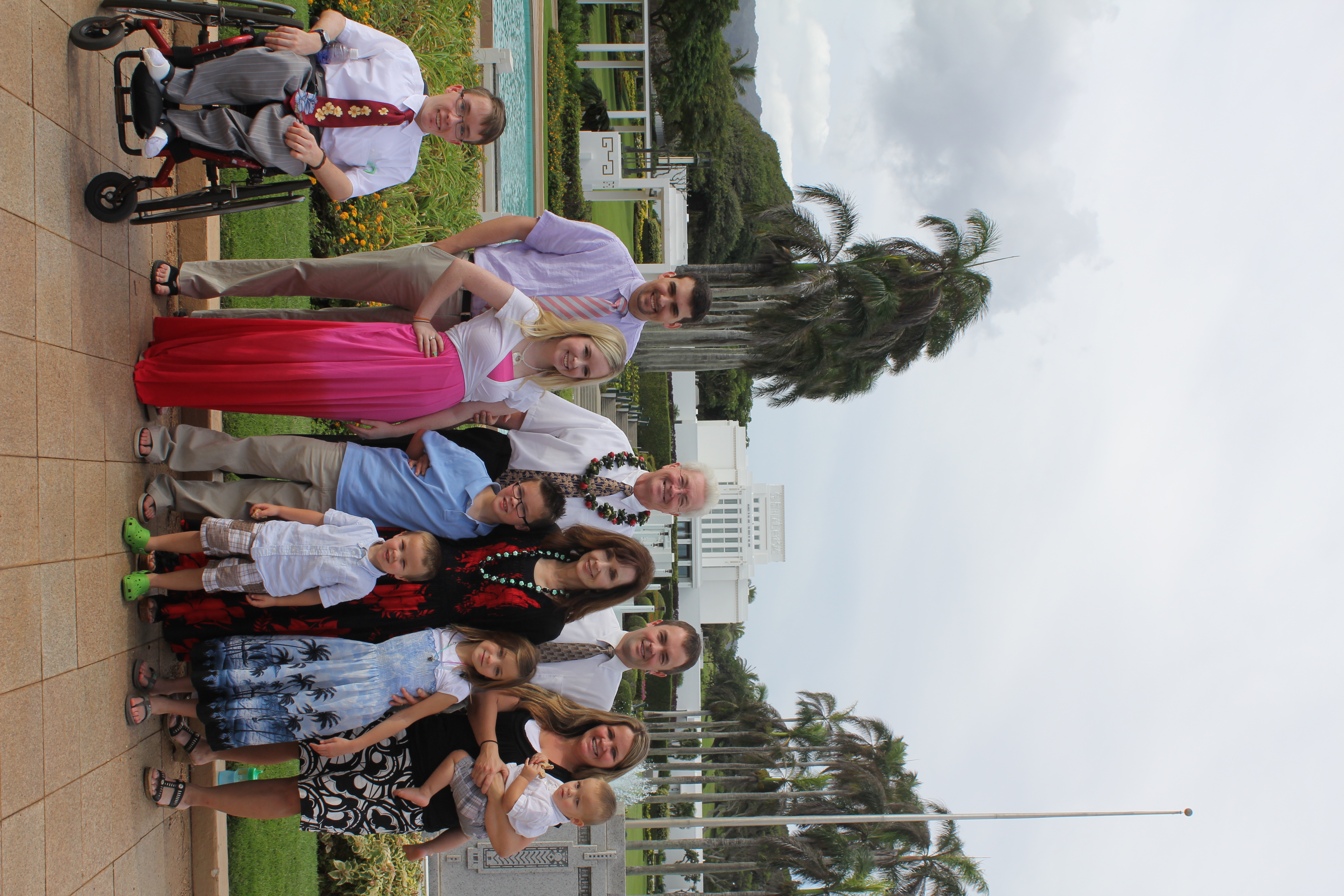 2012 Hawaii Family Trip - Day 12 (Church, Mailing Coconuts Home, Temple Visitor Center Fireside)