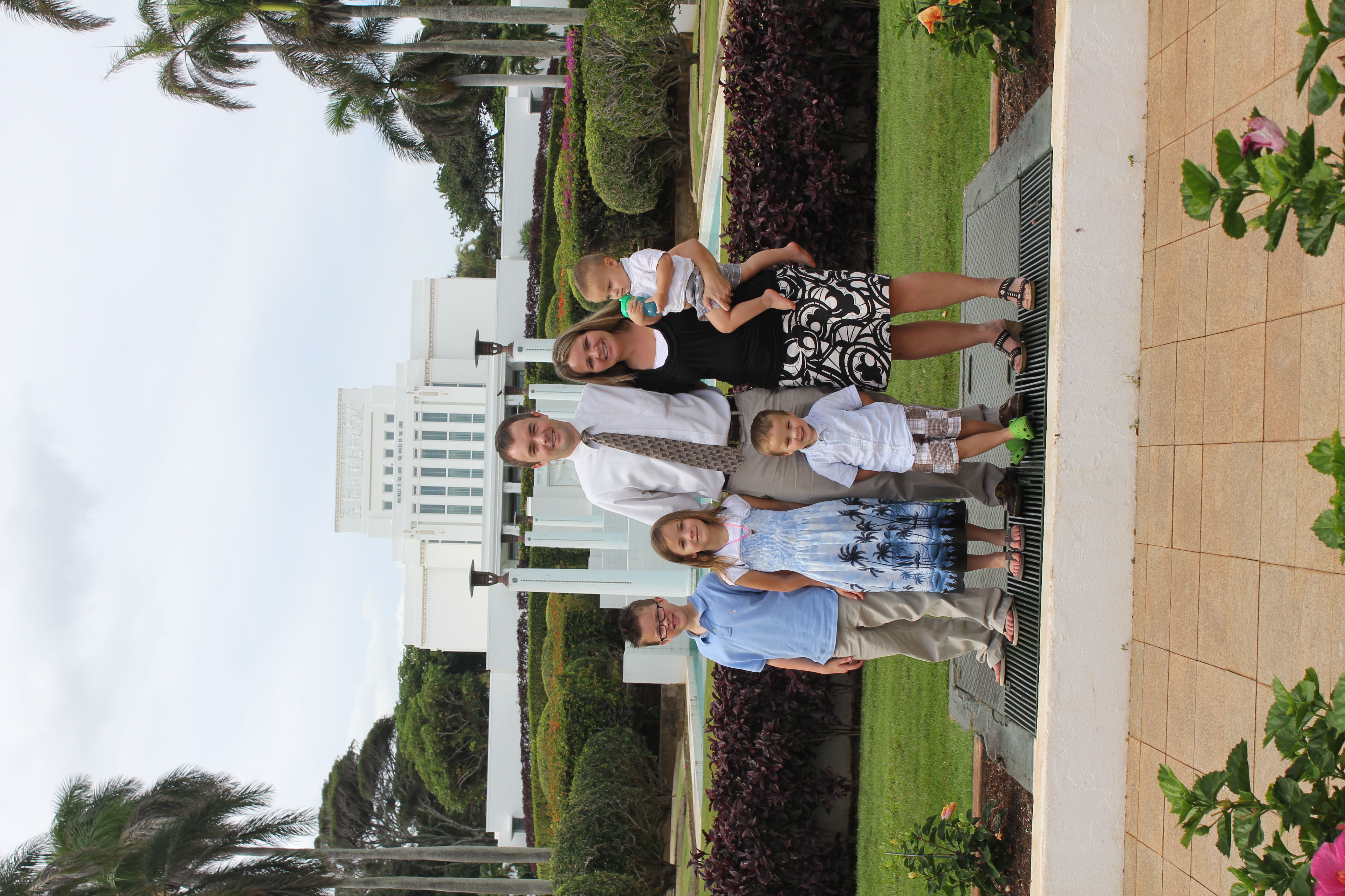 2012 Hawaii Family Trip - Day 12 (Church, Mailing Coconuts Home, Temple Visitor Center Fireside)